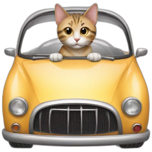 Cat with car  emoji