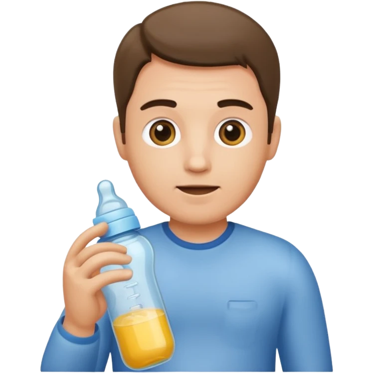 man with baby bottle emoji