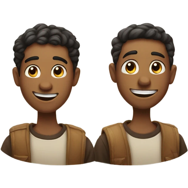 brotherly smile and friendship emoji