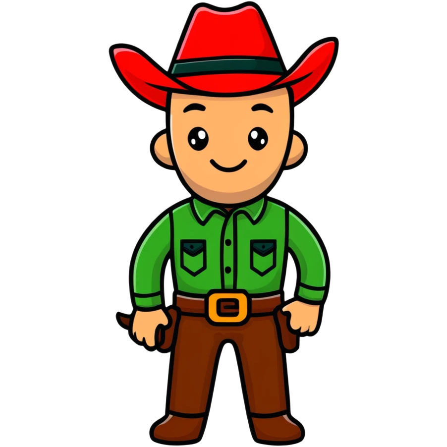 Cowboy wearing a green hat emoji