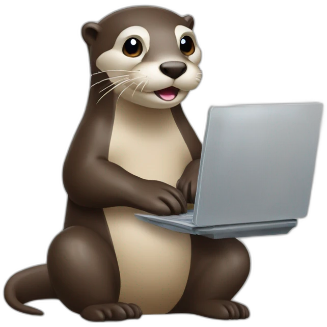 otter on computer emoji