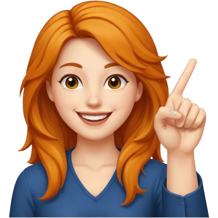  women with open hairs sideways image  one arm victory sign emoji