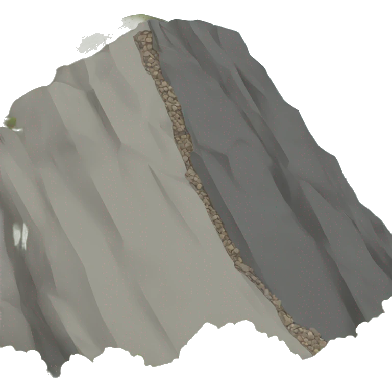 Rockfall down slope emoji