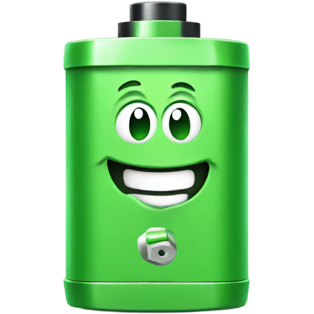 Happy Green battery emoji