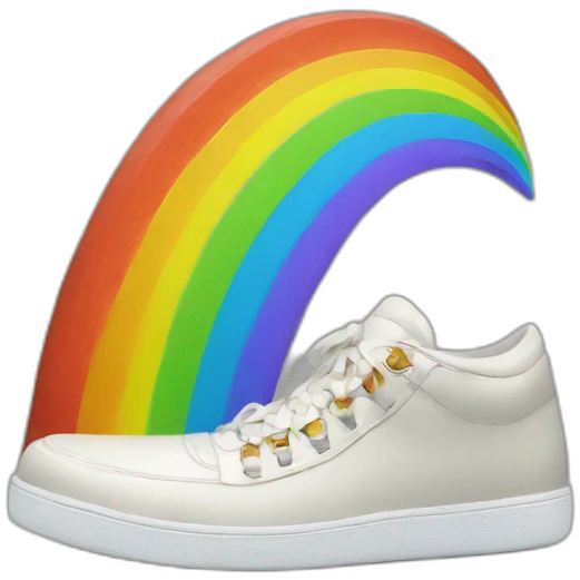 rainbow sneaker emoji