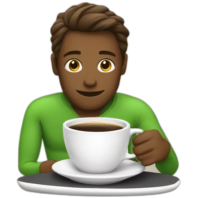 surfer drinking coffee emoji