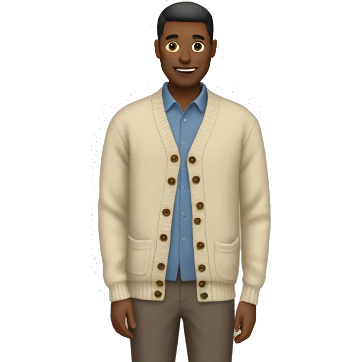 beige cardigan emoji