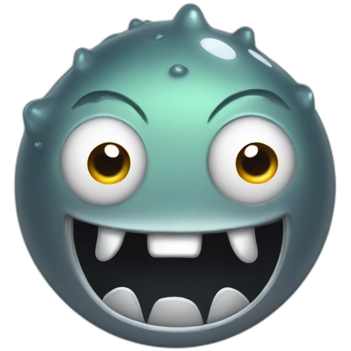 angry slime with eye color silver emoji