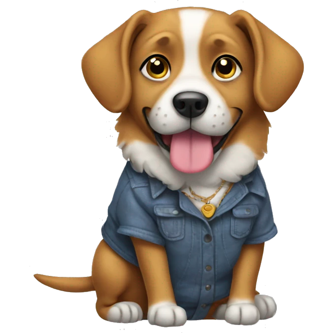 Dog wearing clothes  emoji