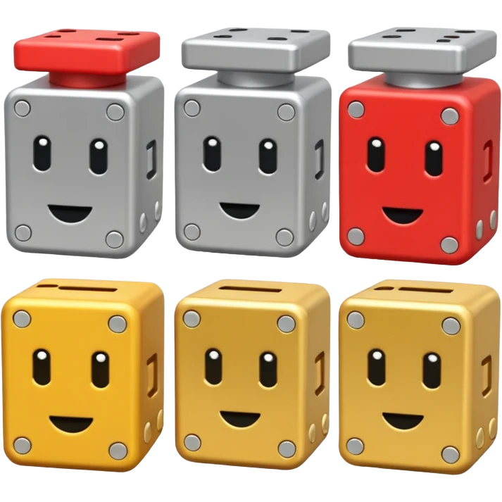Platinum, gold, and silver numberblocks emoji