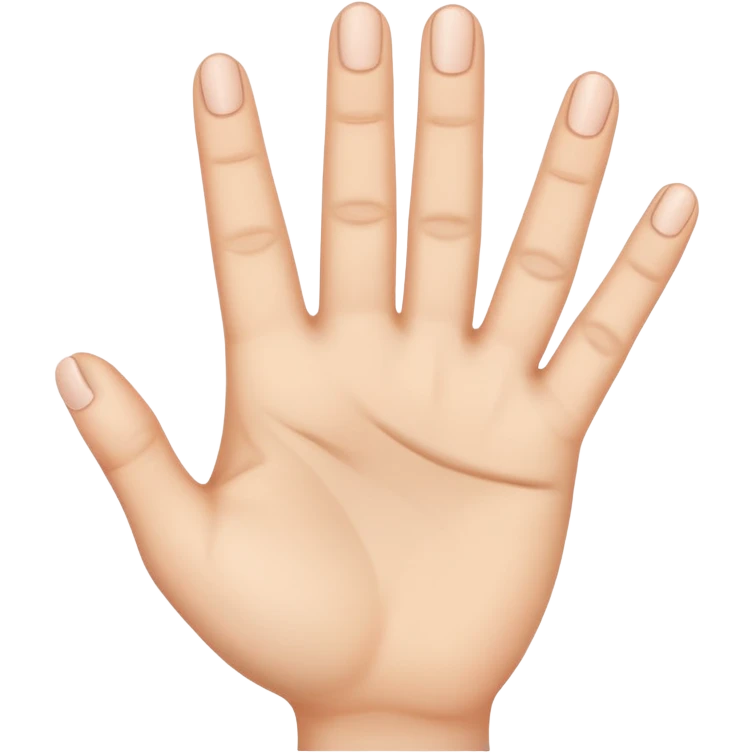 A hand holding up the first 3 fingers and then others are down emoji