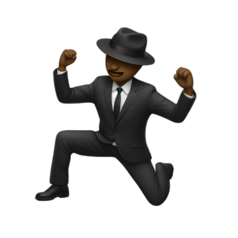 Un noir qui fait un dab emoji