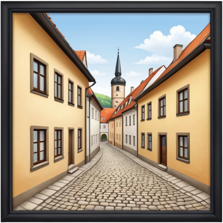 window looking out on german town emoji