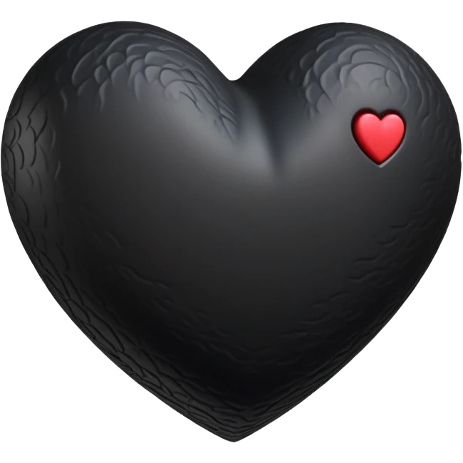 3d goth heart emoji