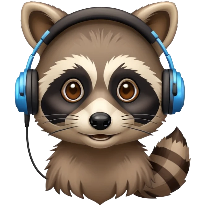 a gamer raccoon emoji
