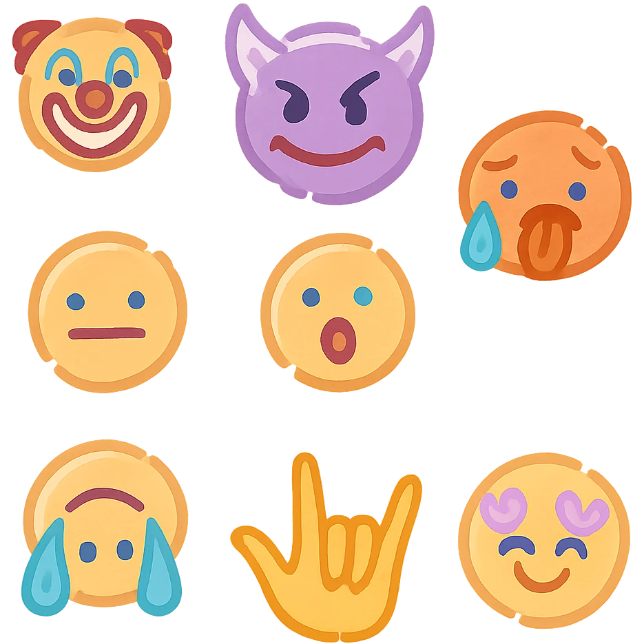 Upside down I love you sign  emoji