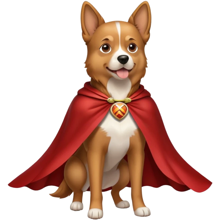 dog with a cape emoji