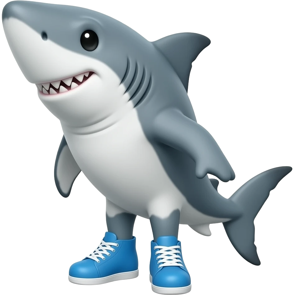 Shark with  blueshoes emoji