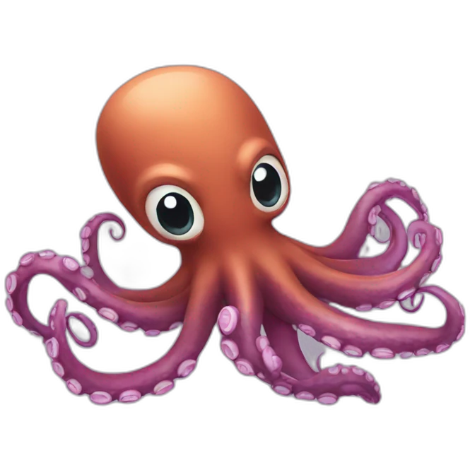 Octopus running emoji