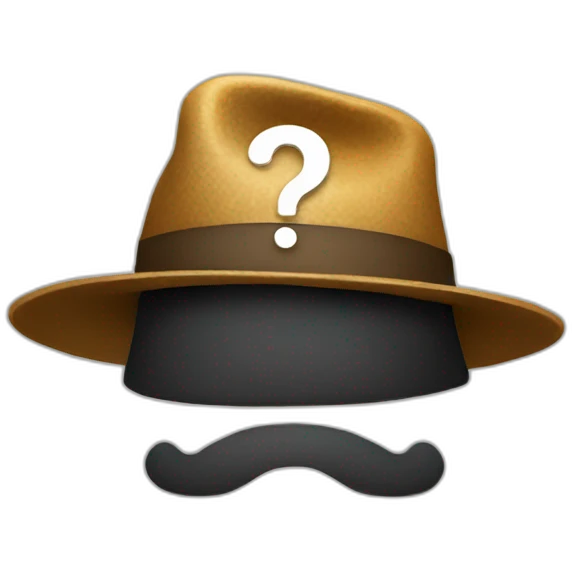 hat icon  with a question mark emoji