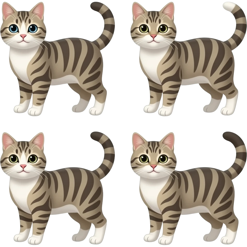 cat different pose variation emoji