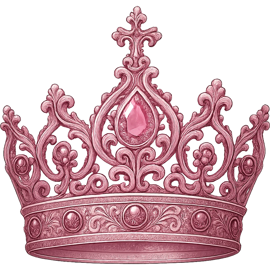 detailed crown with a pink gradient emoji
