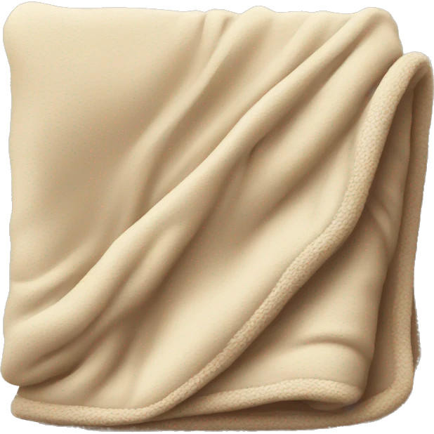 Cozy folded beige blanket emoji