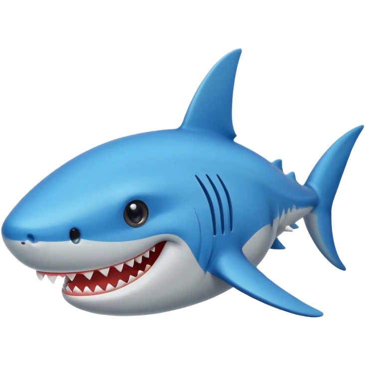 Un tiburón con tennis’s azules  emoji