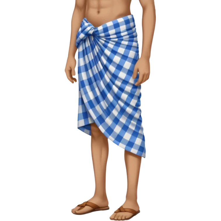 Generate a lungi emoji “ The lungi is a clothing similar to the sarong that originated in the Indian subcontinent. ” longer and make it look like the one Like the one in picture. Just the lungi with no person  emoji