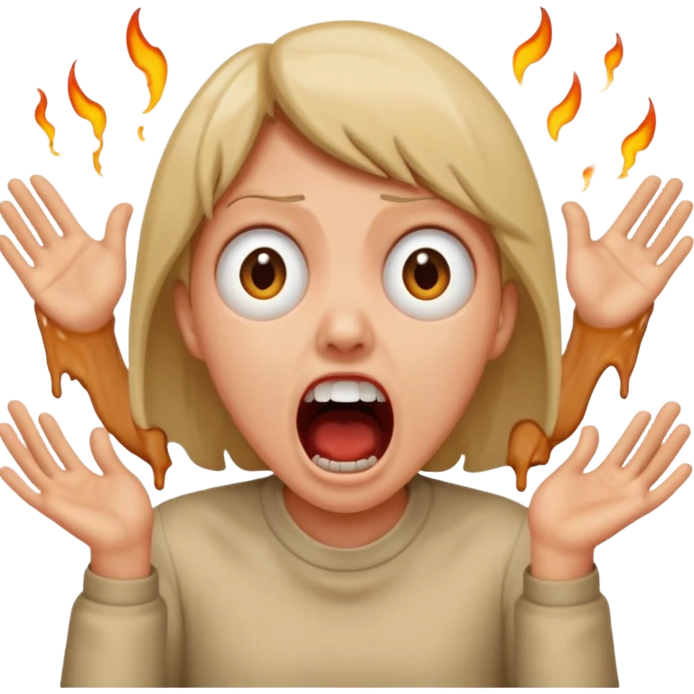 horror film, character scream emoji