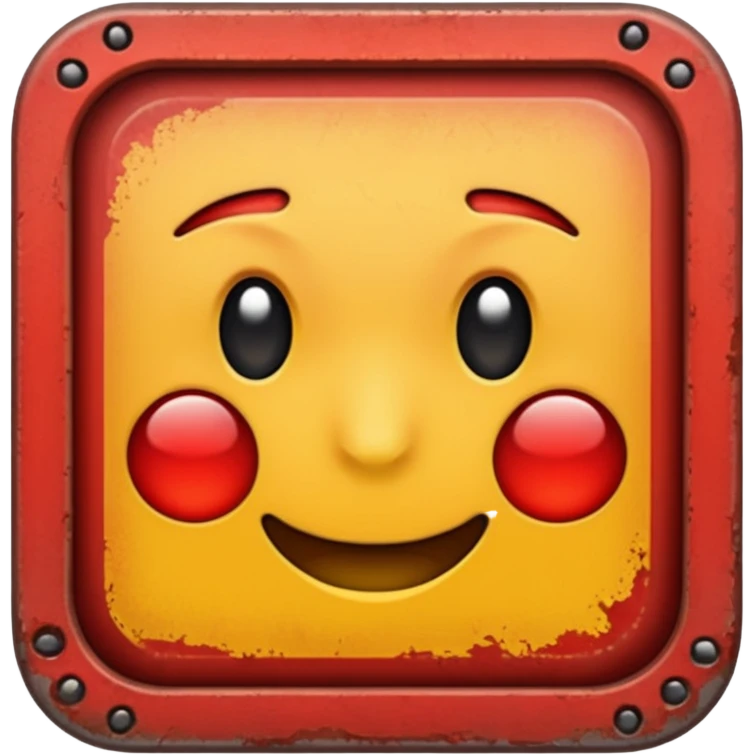 Como el de la izquierda arriba pero que tenga un borde rojo sencillo degradado  emoji