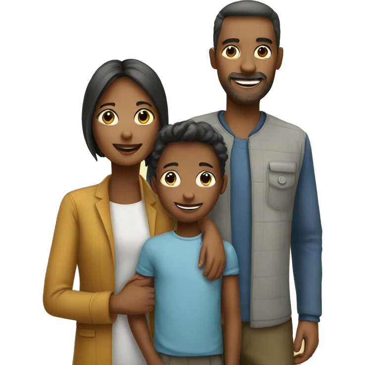 a family with a child who wants to live in their own home emoji