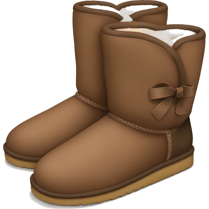 Cute mocha brown uggs emoji
