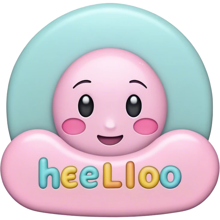 pastel sign say "hello" emoji