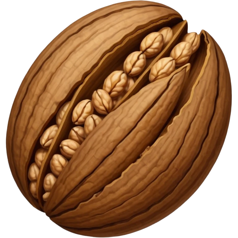 walnut seed of the walnut tree. no face! emoji
