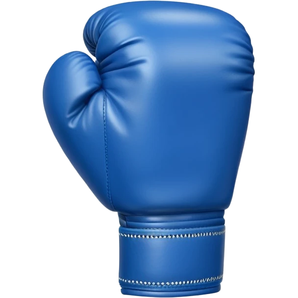 singular blue boxing glove with the back facing frontwards and pointed up emoji