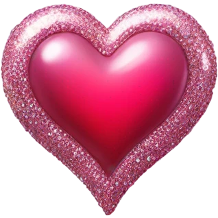 Fun heart with sparkles emoji