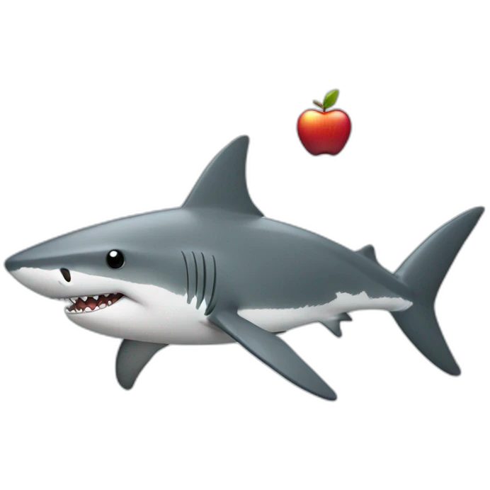 sharke-with-apple emoji