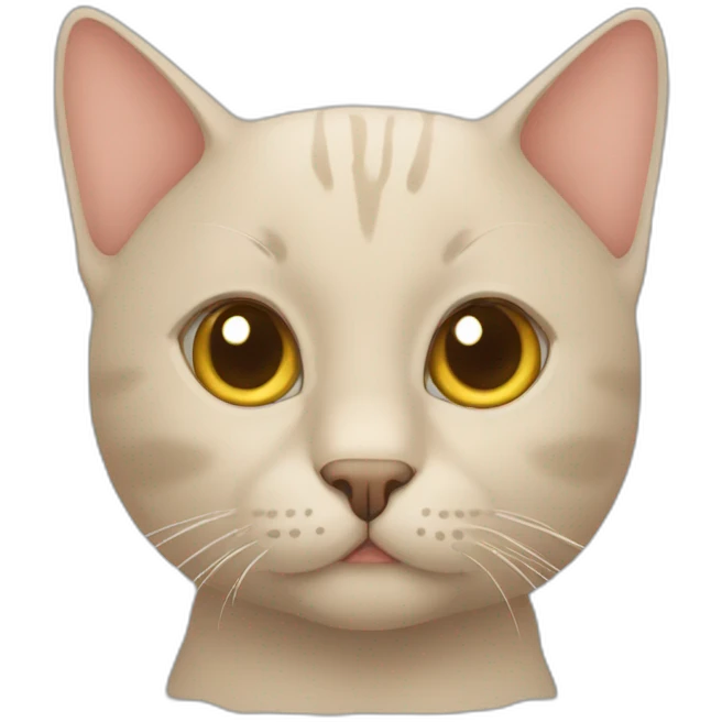 The bald cat emoji
