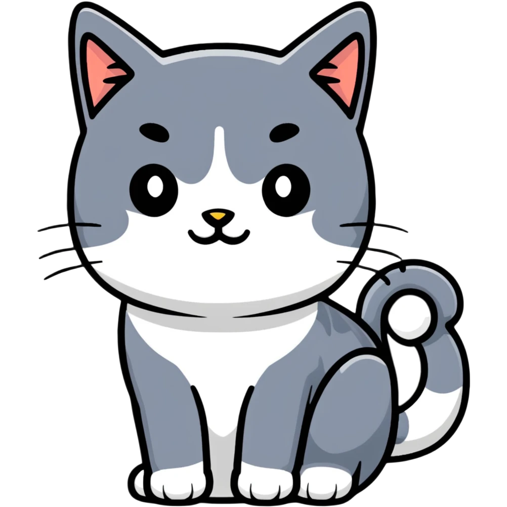 dark gray cat emoji