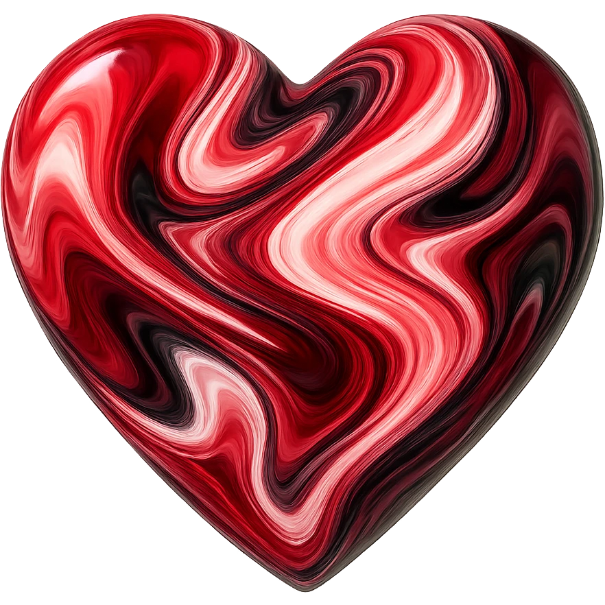 heart with a swirling marble effect emoji