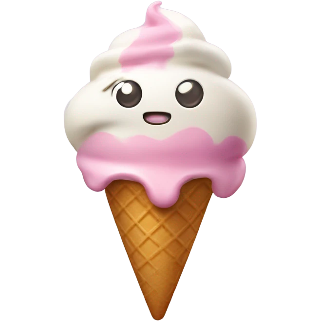 Ice cream with sauce and marshmallows  emoji