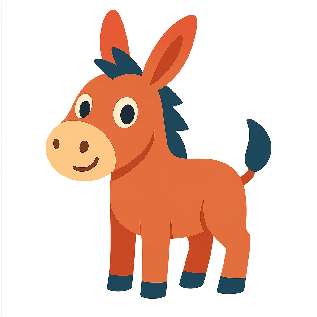 cute donkey emoji