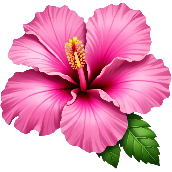 Pink hibiscus flower emoji