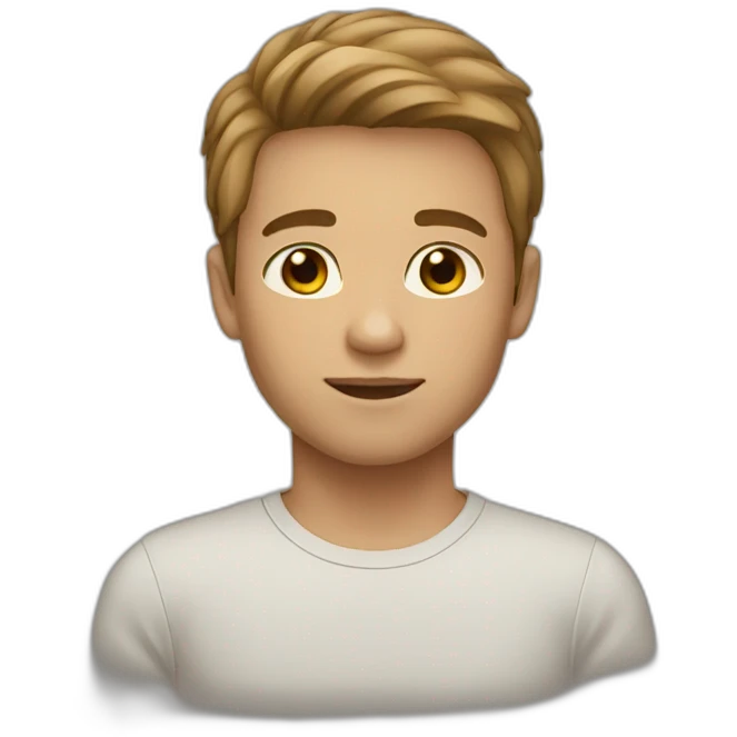 a boy with light skin and brown eyes and light brown hair emoji