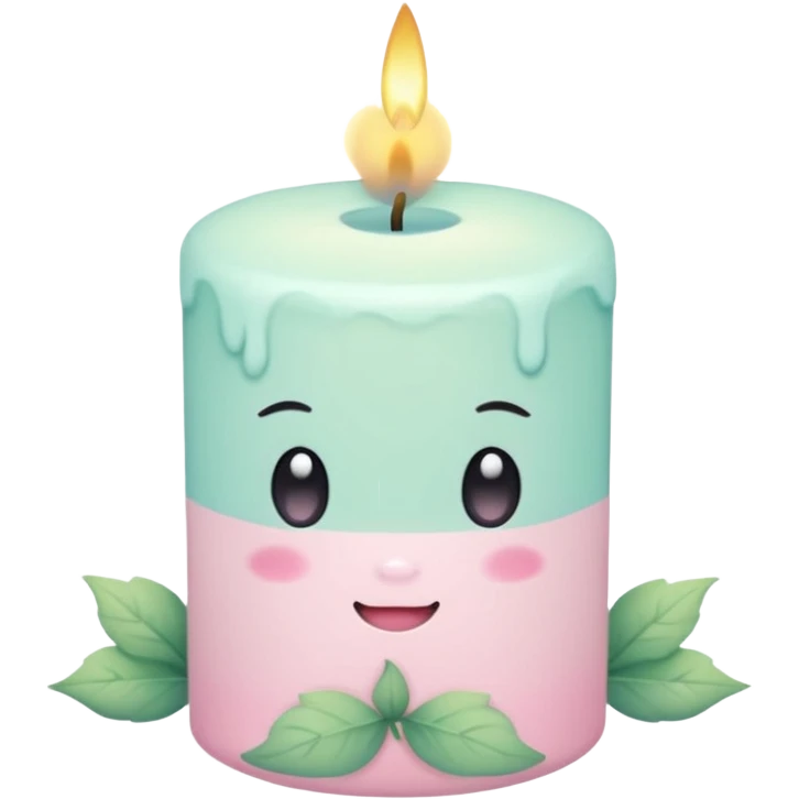 Cute kawaii gorgeous pretty pastel beautiful fairycore-cottagecore detailed high quality trending aesthetic decoration a candle emoji