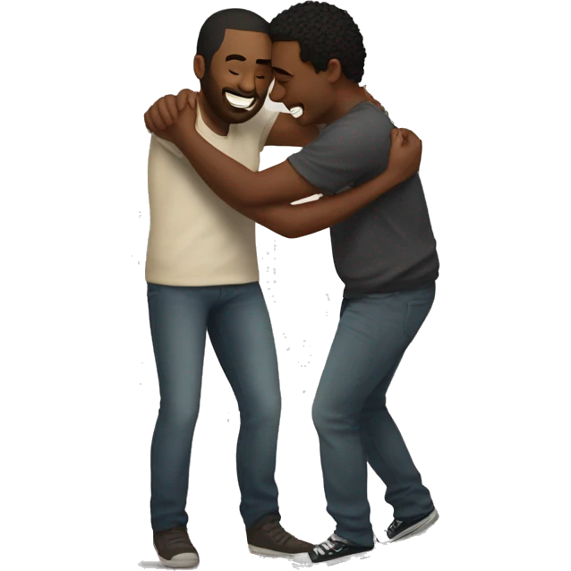Hugs with boyfriend, big spoon emoji