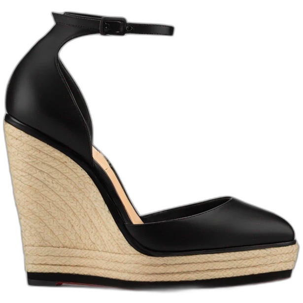 Platform wedges black louboutin emoji