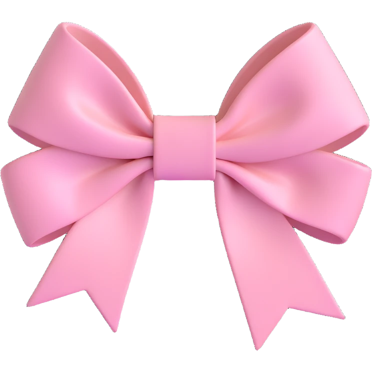 light pink bow emoji