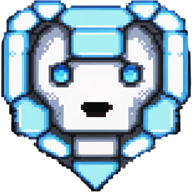 maximum blocky ultra-abstract pixel art Minecraft diamond emoji with only 2-4 large square pixels emoji
